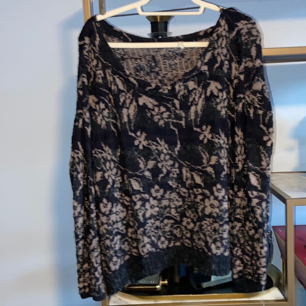 Floral free people sweater